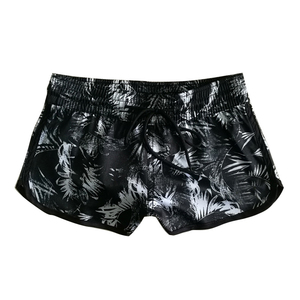 Shorts de Surf Personalizados al por Mayor para Mujer, Shorts de Baño Negros Estampados, Shorts de Playa Sublimados para Mujer - Product Image 1