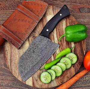 Couteau de cuisine professionnel 2026 LEGACY BLADES en acier Damas forgé à la main, manche en bois d'olivier, couteau à hacher pour chef - Product Image 3