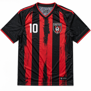 Camiseta de Fútbol Personalizada para Escuelas, Secado Rápido, Transpirable, Tela 100% Poliéster, Nombre y Número del Jugador Bordados Personalizados - Product Image 1