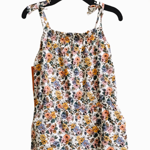 Women's <b>Summer</b> 100% Cotton Casual Floral Print Tanktop Comfortable Loose Fit Above Knee Sleeveless Spaghetti Strap - Product Image 3