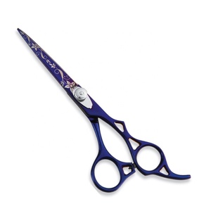 Ciseaux de coiffure professionnels en acier japonais Purple Dragon 440C, vente en gros, personnalisables, ciseaux de barbier, fabricant direct - Product Image 3