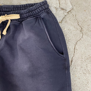 Shorts en toile personnalisés pour hommes, respirants, taille mi-haute élastique, logo vieilli, délavés à l'acide, entrejambe de 5 pouces, style décontracté urbain, très tendance - Product Image 6