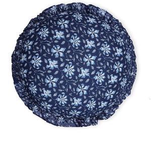 Housse de coussin ronde bleu marine et blanc de qualité supérieure et élégante pour canapé et lit ou housse de coussin décorative imprimée en vente - Product Image 6