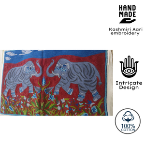 Premium Handmade <b>Canvas</b> Kashmiri <b>Wall</b> Hanging 2 Feet X 3 Feet Sustainable Scenic Pattern Modern Boho Washable Home Hotel Office - Product Image 2