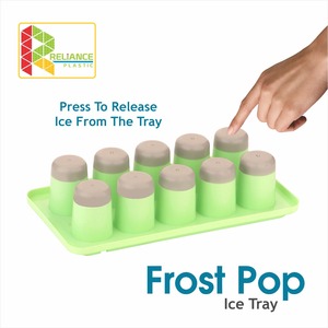 Moule à glaçons Frost Pop en silicone bleu, 10 cavités, avec couvercle, pour utilisation au réfrigérateur - Product Image 4