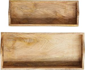 Plateau de service en bois de fabrication OEM, design minimaliste, pour le service du thé, des sushis et des repas. - Product Image 1