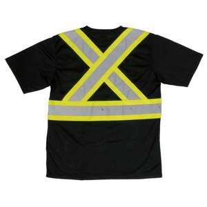 Camisetas de Trabajo Personalizadas con Logotipo, de Poliéster, Transpirables, con Cintas Reflectantes de Alta Visibilidad, Cuello Redondo, Corte Holgado, Unisex - Product Image 2