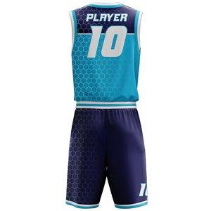 Conjunto de Camiseta y Pantalones Cortos de Baloncesto Unisex Personalizados con Sublimación Completa, Transpirables, que Absorben la Humedad, de Poliéster, Impresos para Equipos, Escuelas y Adultos - Product Image 2