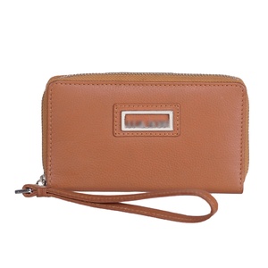 European Latest Designer Long <b>Lady</b> Leather Zipper Card Holder <b>Wallets</b> Clutch RFID Metal Logo Girl Women Purse Handbag Wholesale - Product Image 1