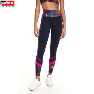 Leggings de Yoga de Cintura Alta con Estampado Geométrico, Pantalones Deportivos para Mujer de Spandex y Poliéster con Elasticidad en Cuatro Direcciones - Product Image 1