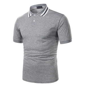 Chemises décontractées pour hommes à manches courtes en tissu PK spécial respirant 100 % coton, grandes tailles, avec logo brodé personnalisé - Product Image 5