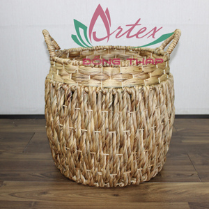 Ensemble de 3 paniers de rangement polyvalents en jacinthe d'eau tressée à la main, style bohème, écologiques, avec poignées, pour l'organisation de la maison, intérieur - Product Image 3