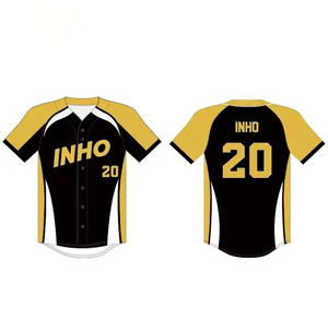 Customizable Baseball Jersey 100% Polyester Sublimation Printed Quick Dry Anti-Bacterial Breathable Anti-UV Custom Team Name - Product Image 4