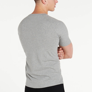 Whole Sale Mens O Neck <b>Short</b> Sleeve Gray T-Shirt Regular Fit Casual Style 100% Cotton Jersey Fabric Quick Dry Eco-Friendly Solid - Product Image 2