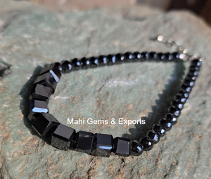 Pulsera de diamantes de moissanita negra con forma cuadrada y redonda, corte AAA, para joyería - Product Image 4