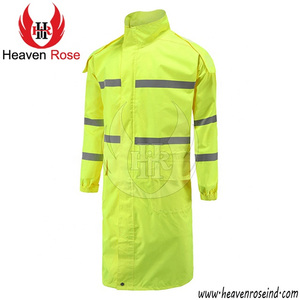 Vêtement de travail imperméable haute visibilité avec bande réfléchissante, veste de pluie longue, OEM personnalisé, EPI industriel - Product Image 2
