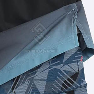 High Quality Men Double <b>Layer</b> Shorts Solid <b>Mid</b> Waist Breathable Eco-Friendly Quick Dry Cotton Drawstring Closure Casual Wear Hot - Product Image 4