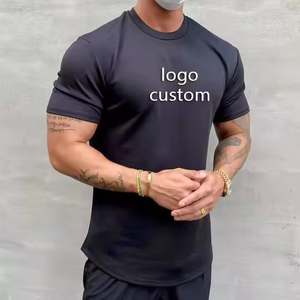 Nouveau T-shirt de sport pour homme, coupe classique, col rond, manches courtes, respirant, séchage rapide, qualité supérieure, logo avant, 100% coton - Product Image 2