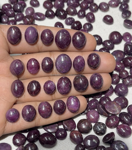 Genuine Premium Natural Red <b>Ruby</b> Cabochon Smooth Polished Gemstone for Rings & Pendants Mix Shape Mix Size 10-15MM - Product Image 2