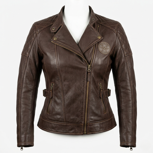 Custom Fit Women's Leather Motorcycle <b>Jacket</b> | Modern <b>Biker</b> Fashion | Branding - Product Image 1