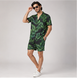 Chemises de plage imprimées personnalisées Hawaïennes pour hommes – Coupe ample, manches courtes, boutonnées, motif floral tropical, idéales pour les vacances d'été et la plage - Product Image 5