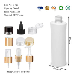 150ml <b>200ml</b> PET Oval-top Round-bottom Pump Wholesale Lotion Serum Oil Plastic Sprayer <b>Bottle</b> for Custom Cosmetic Packaging - Product Image 6