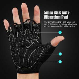 Guantes de Ciclismo para Hombre/Mujer, Guantes de Medio Dedo para Bicicleta, Guantes para Ejercicio, Aptos para Deportes al Aire Libre, Gimnasio - Product Image 3