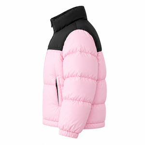 Veste d'hiver matelassée à capuche pour homme en toile résistante à l'eau avec logo personnalisé sur le devant, manteau décontracté chaud pour l'extérieur à col montant - Product Image 4
