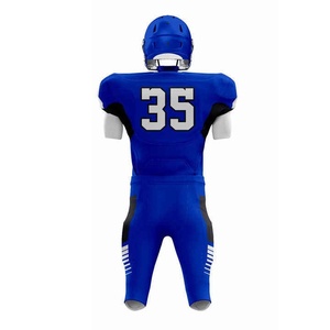 Ensemble d'uniformes de football américain de qualité professionnelle pour hommes, 100 % polyester, imprimé par transfert thermique, nom d'équipe personnalisé, sangle élastique - Product Image 4