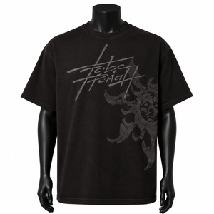 T-shirts d'été formels pour hommes, sur mesure, fabriqués en usine OEM, manches courtes surdimensionnées, 100% coton, 5% stretch, motif léopard - Product Image 3