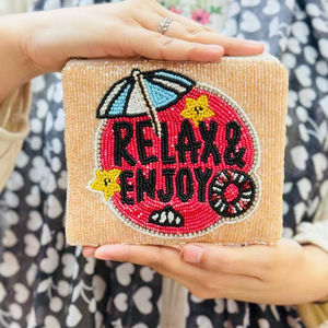 กระเป๋าใส่เหรียญลูกปัดทำมือ ดีไซน์ชาติพันธุ์  รับสั่งทำตามแบบที่ต้องการ - Product Image 1