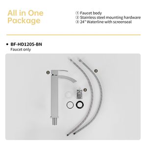 11.21 per la casa Bothwa \ "a manico singolo rubinetto per lavandino da bagno coppe certificata nichel spazzolato finitura bagno e doccia rubinetti - Product Image 4