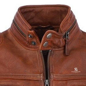 <b>Vintage</b> Leather <b>Jacket</b> Men Genuine Leather Motorcycle <b>Biker</b> <b>Jacket</b> Classic Casual Winter Outerwear Wholesale OEM 2026 - Product Image 6