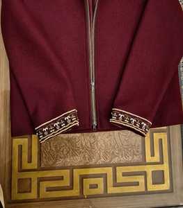 เสื้อแจ็คเก็ตผ้าวูลสำหรับผู้ชาย CHAMP KING พร้อมงานปักและตกแต่ง คอปกพับได้ ปิดด้วยซิป - Product Image 3
