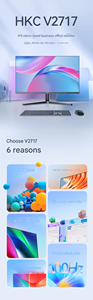 Monitor HKC 27fS1 de 27 Pulgadas FHD 1080P IPS, Frecuencia de Actualización de 100Hz, Luz Azul Baja, Cuidado de la Vista, HDMI, VGA, Montable con VESA - Product Image 6