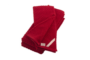 Serviettes de cuisine en coton tissé rouge écologiques à séchage rapide, motif géométrique rectangulaire, lavables en machine, pour usage domestique, serviettes de bain et de toilette - Product Image 6