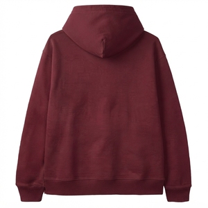 เสื้อฮู้ดโอเวอร์ไซส์ผู้ชาย สีพื้น ผ้าฟลีซ สวมใส่สบายๆ สำหรับฤดูใบไม้ร่วง สีแดง ดีไซน์กระเป๋าเสื้อ แขนปกติ ทรงเข้ารูป ผ้าถัก - Product Image 2