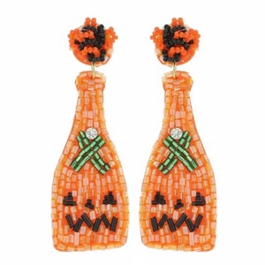 Pendientes de Calabaza con Cuentas, Mariposa, Perlas y Semillas, Accesorios de Joyería Fina - Product Image 1