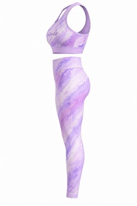 Conjuntos Deportivos de 2 Piezas para Gimnasio y Fitness, 22 Colores Populares, Ropa Deportiva Sólida, Transpirable, de Secado Rápido, para Yoga, Cintura Elástica para Mujer - Product Image 4