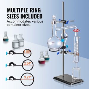 Supporto da Laboratorio in Acciaio da 23,6 Pollici con Base in Ghisa da 8,3 x 5,3 Pollici, Include Set di Supporti per Retort per Laboratori - Product Image 5