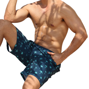 Shorts de Playa para Hombre, Servicio OEM, Versátiles, Elegantes, Cintura Elástica con Bolsillos Laterales, Protección UV, Trajes de Baño - Product Image 1