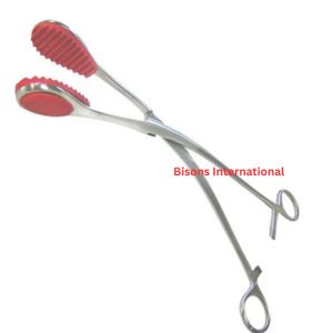คีมผ่าตัดสัตว์แบบโค้ง 12 นิ้ว ยี่ห้อ BISONS สำหรับการผ่าตัดคลอดสัตว์ ทำจากเหล็กกล้าไร้สนิม อุปกรณ์ผ่าตัดสัตว์ - Product Image 1