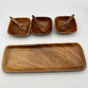 Juego de recipientes para condimentos, precio económico, tazón de madera para salsa de soja, recipiente para condimentos, tazones de madera para mojar. - Product Image 3
