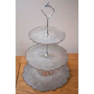 Support à gâteau en résine fait main, présentoir à gâteau de luxe en résine, support à dessert en résine époxy, socle à gâteau en résine - Product Image 2