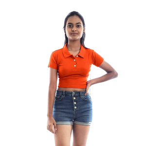 Polo de Mujer OEM 100% Algodón, Corte Ajustado, Personalizable con Logotipo, Polo Corto Unisex - Product Image 1