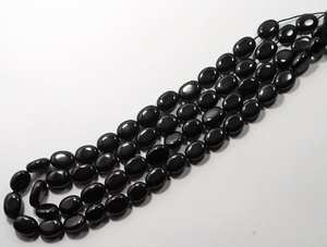 ลูกปัดสปิเนลสีดำธรรมชาติทรงรีเรียบ ลูกปัดพลอยหลวมสำหรับทำเครื่องประดับแฮนด์เมด ขายส่ง - Product Image 3
