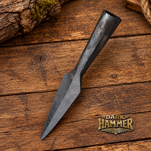 Punta de Lanza Vikinga Moderna Forjada a Mano, Pequeña, Negra, Estilo Rústico, Punta Puntiaguda, Acero con Alto Contenido de Carbono, Decoración Histórica, Dark Hammer - Product Image 3