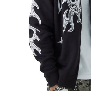 2025 Custom Designer Men's Streetwear Full Zipper Hoodie Oversized Fit Regular Length <b>Winter</b> Season Screen Printed 100% Cotton - Product Image 3