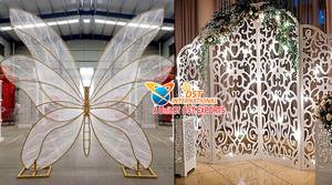 Arche de lotus pour scène de mariage, décoration de fond de scène de mariage, support de décoration tendance, arches en métal abordables - Product Image 3