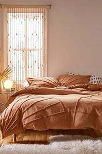 Parure de lit 3 pièces en coton 100% 300TC, écologique, luxe rustique, marron, style indien fait main, douce et classique pour la maison - Product Image 1